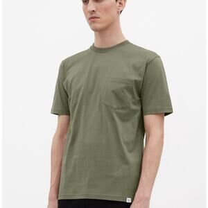 Norse Projects Copenhagen Denmark Johannes Pocket 100% Cotton Olive Green